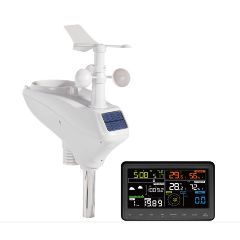 Home Use Solar Panels Wifi Wireless 433mhz Digital Home Weather Forecast Station