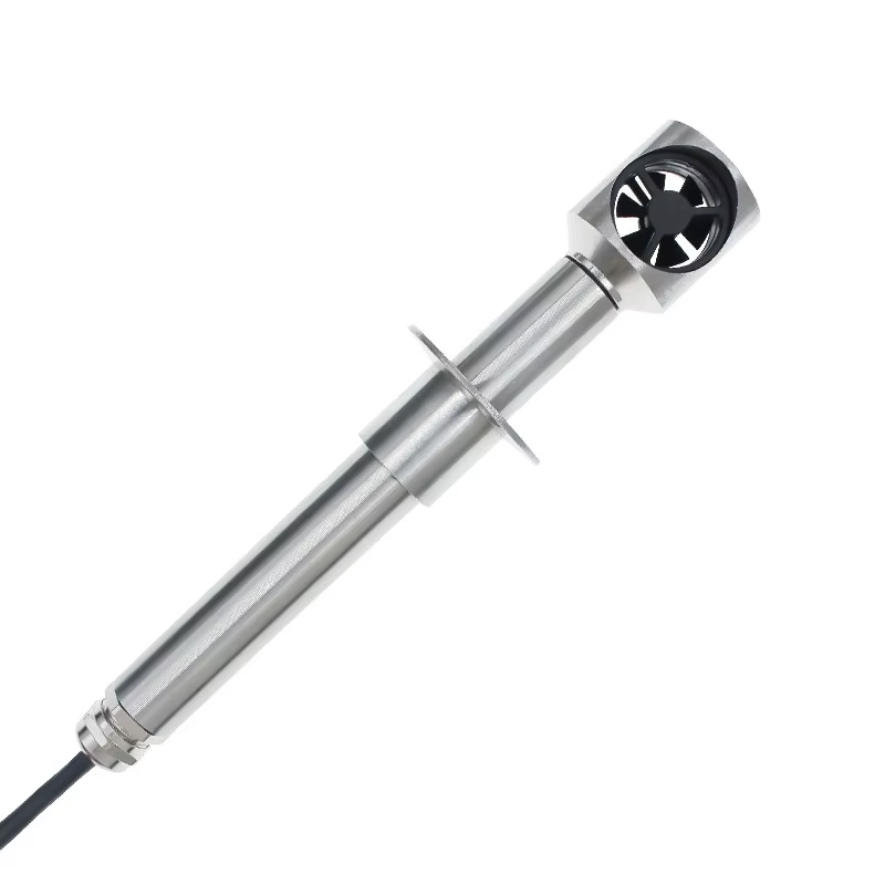 RS485 Stainless Steel Air Duct Anemometer Impeller Wind Speed Intensity Transmitter Measuring Instruments for Air Measurement