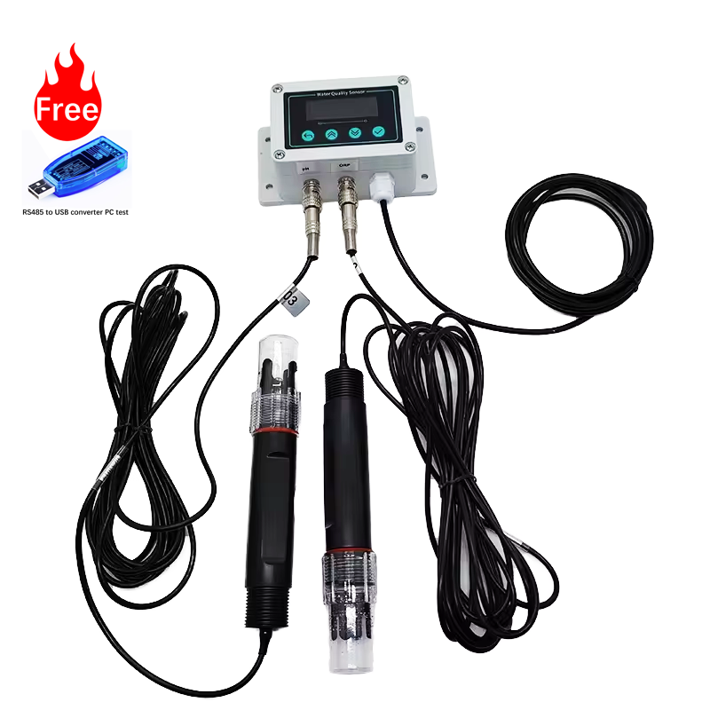Rs485 Ph Orp Temperature 3 In 1 Water Quality Sensor With Screen For Agricultural Irrigation
